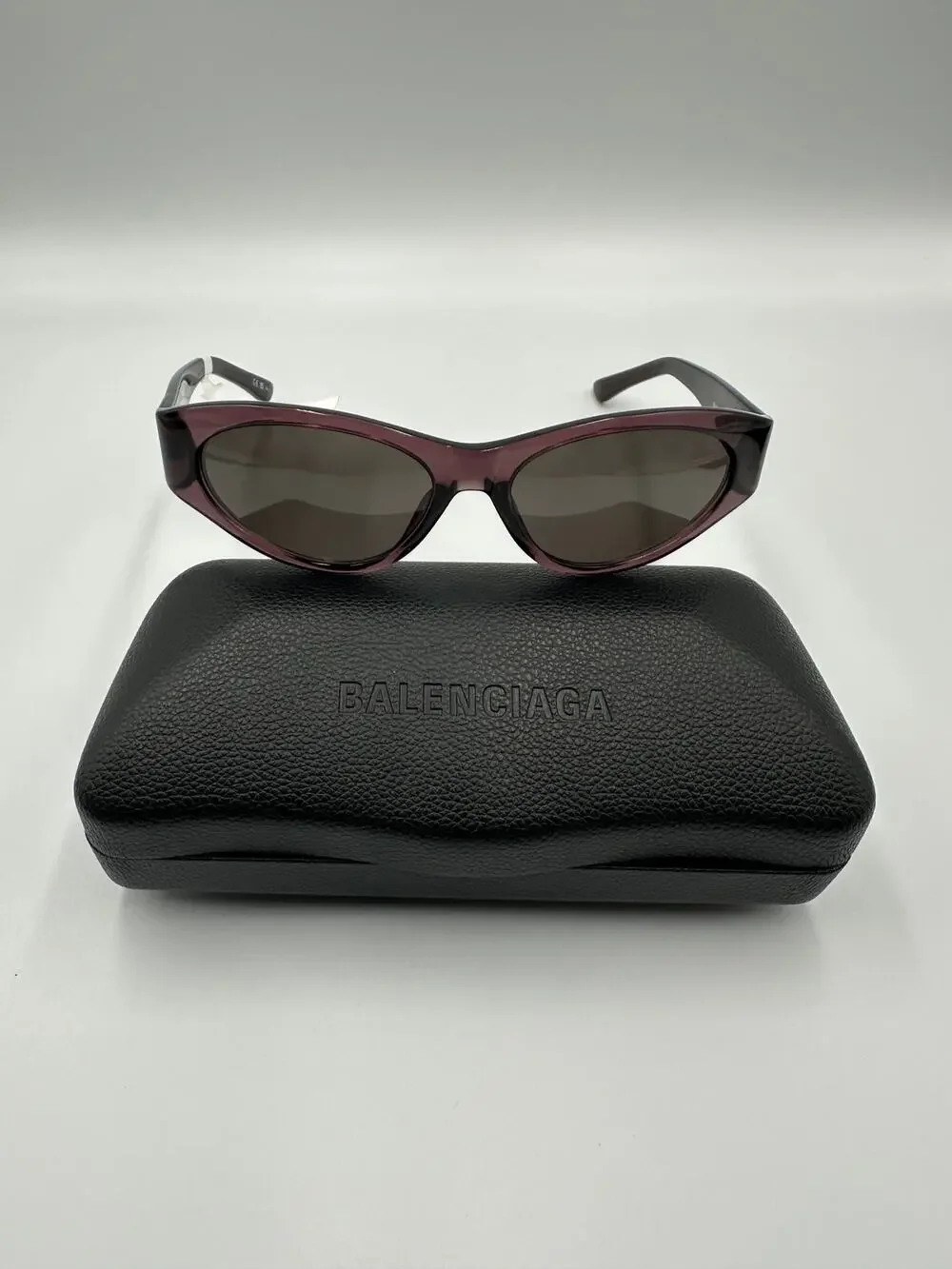 New Balenciaga BB0367S frame Violet lenses Grey Sunglasses